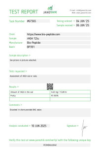 Bio-peptide rHgh Labtest 2025.06.10